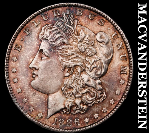 1886 Morgan Dollar- Choice Gem Brilliant Uncirculated Colorful Luster #i7883