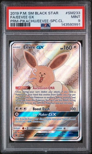 2019 Pokemon Black Star Promo Eevee GX #SM233 PSA 9