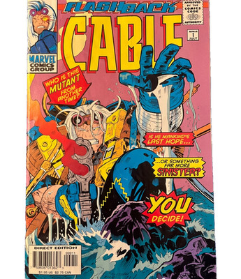 CABLE #-1 July 1997 KEY Cable/Apocalypse Flashback Marvel FREE US SHIPPING (FN+)