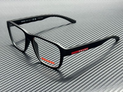 PRADA LINEA ROSSA PS 05RV DG01O1 Rubber Black Men's 54 mm Eyeglasses