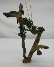 Harp Ornament with Doves and Holly Garland