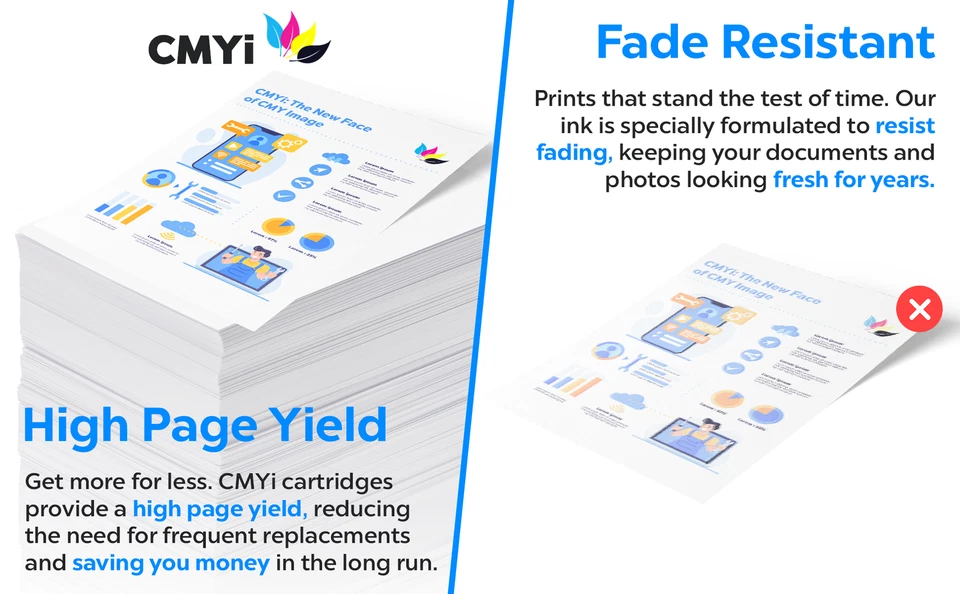 10PK CMYi Compatible 10C & 10B Ink Cartridge for Kodak EasyShare 5100 5300 5500 - Image 2 of 4