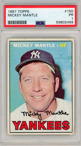 1967 Topps Mickey Mantle #150 PSA 1