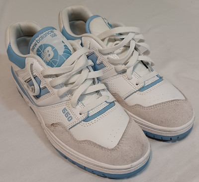 New Balance 550 BB550LSB White Blue Sneakers Mens 8.5 Womens 10 With Box