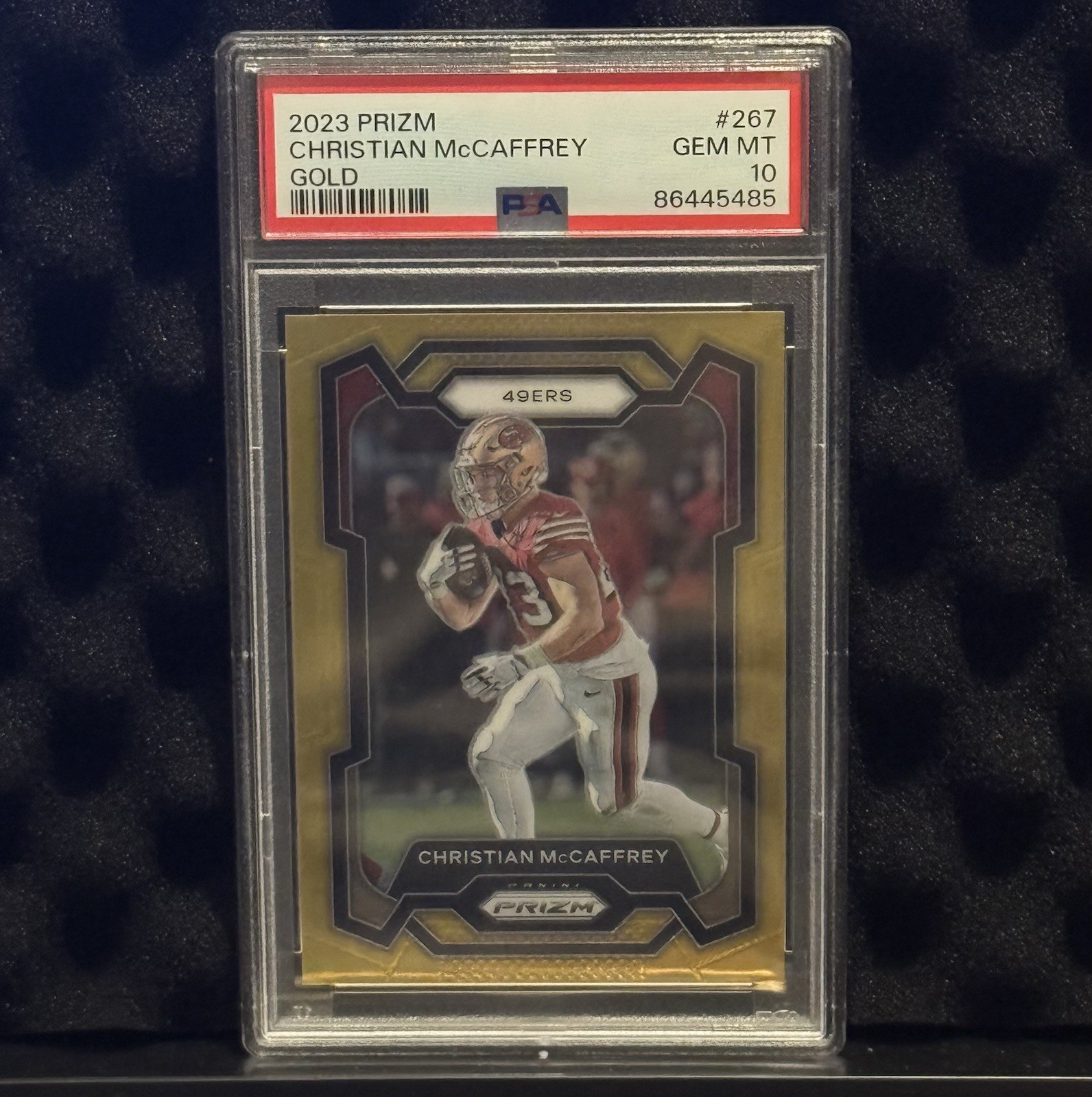2023 Prizm Christian McCaffrey Gold /10 PSA 10