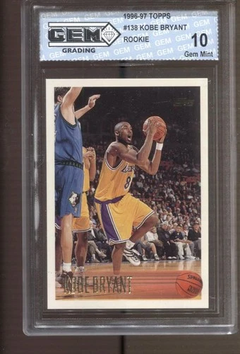 1996-97 Kobe Bryant Topps #138 Gem Mint 10 RC Rookie LA Lakers GOAT MVP HOF