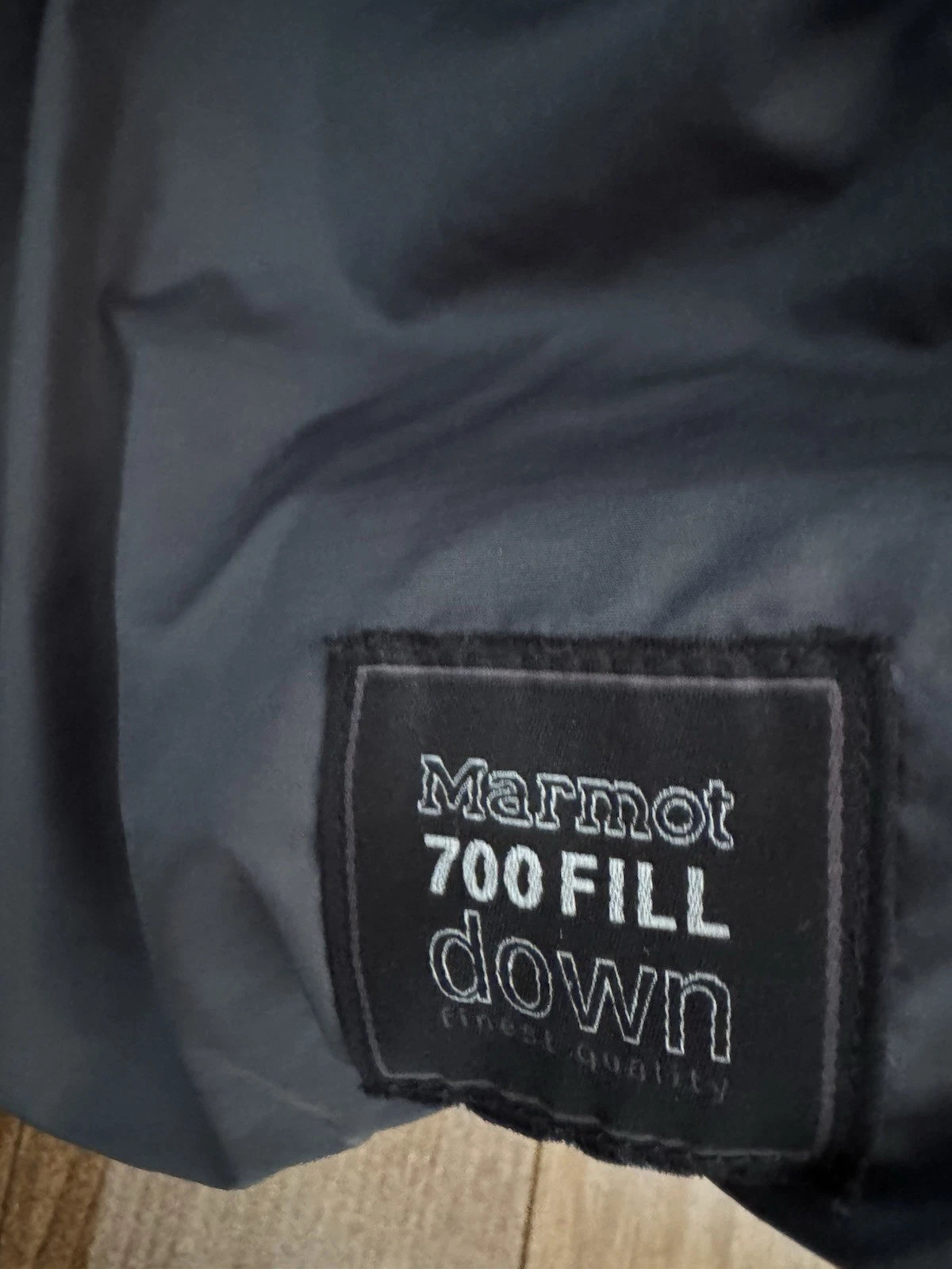 Marmot 700 Fill Down Puffer Vest Men’s M Brown Orange Colorblock image 4