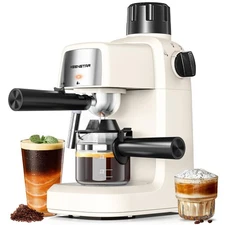3.5Bar Espresso Machine with Milk Frother, 800W Compact Espresso and Cappucci...