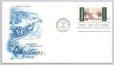 First Day Cover Scott s #1384 6 Cent Christmas Nov 1969 Christmas FL