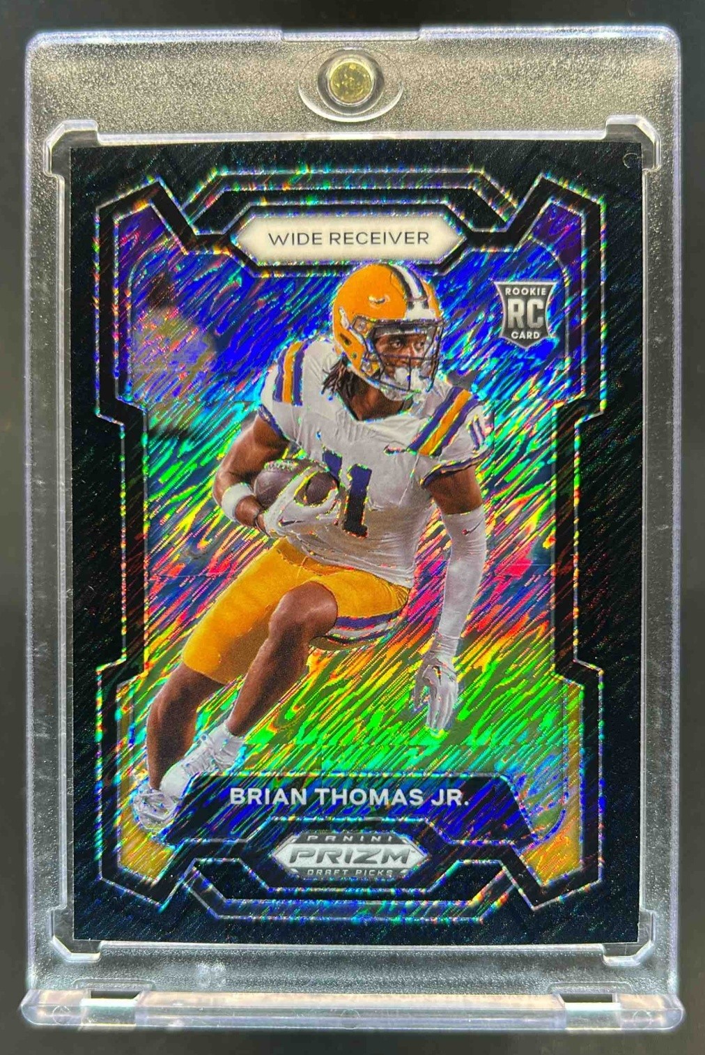 2024 Prizm Draft Picks Brian Thomas Jr. RC Black Shimmer #1/1 Tigers