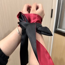 Satin Blindfold Eye Mask Bondage Tie Band Handcuffs Wrist Ankle Restraint Adults