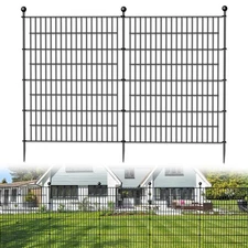 10-Pack 40"x29" Decorative Metal Garden Fence Panels Outdoor Landscape Border