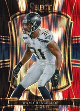 2025 Panini Select #149 Kam Chancellor Black and Red Prizm Shock