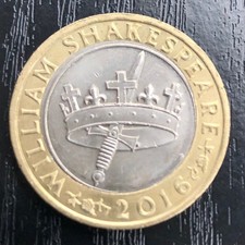 William Shakespeare Histories Crown £2 Two Pound Coin 2016  Circulated