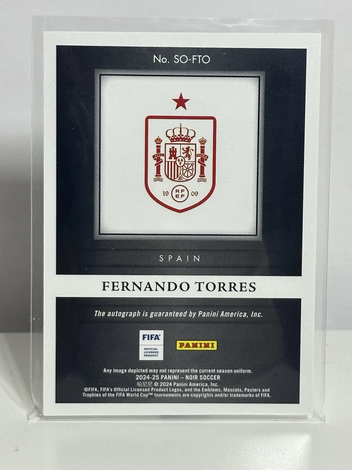 2025 Panini Noir Showtime Signatures Fernando Torres On Card Auto /10 Spain 🇪🇸 - Image 2 of 2