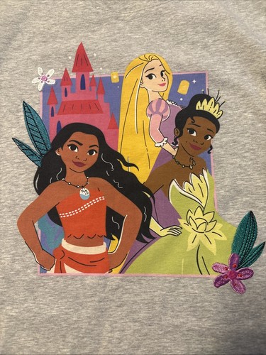 NWT NEW Cute Disney Princess Moana Aurora Tiana Long Sleeve Shirt Pants 11 12 - Picture 3 of 10