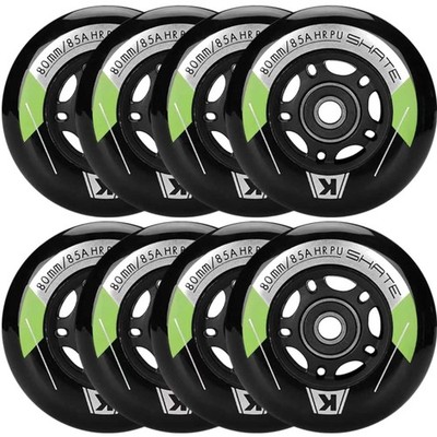 Inline Skate Rollen 80mm, 76mm, 72mm, 8 Stück, ABEC9 Lager, Inliner Räder