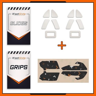 FeetGlide PTFE Mouse Skates & Grip Tape Bundle for Razer Viper Ultimate
