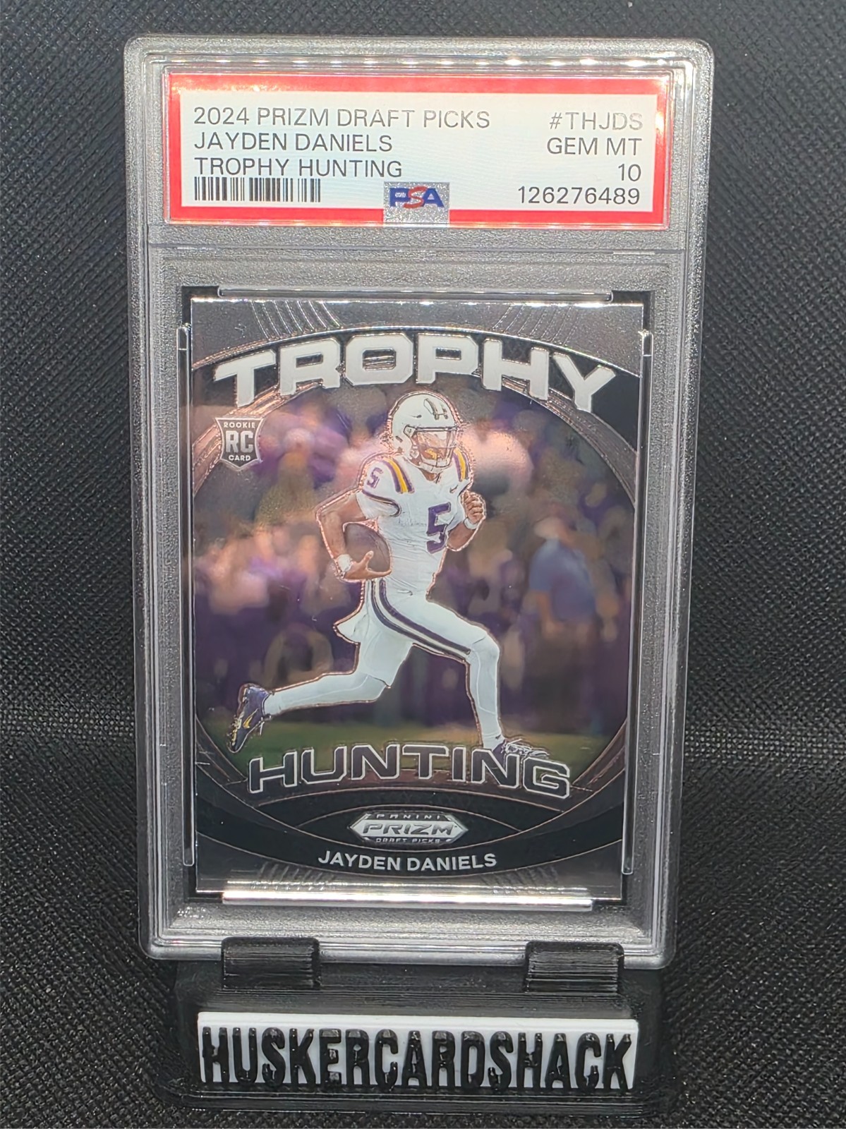 Jayden Daniels Panini Prizm Draft Picks Trophy Hunting #THJDS Base