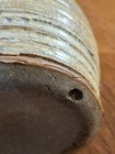 Vintage Homespun Stoneage MCM Ribbed Planter Marked Good Condition Yellow — photo 2