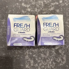 2 Box Fresh Guard Wipes by Efferdent Count Retainers Clear Braces Mouth Guards