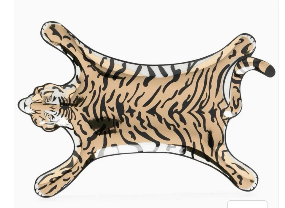 Jonathan Adler Glittering Gold Tiger Shaped Stacking Dish Tray. New - Retired - Image 4 of 4