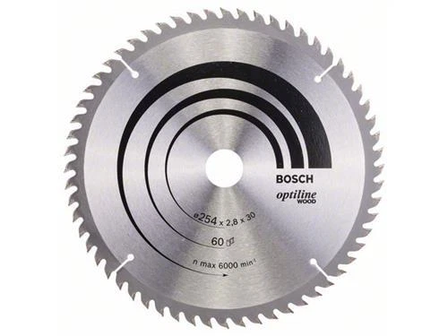 Bosch Kreissägeblatt Optiline Wood 254 x 30 x 2,8 mm, 60