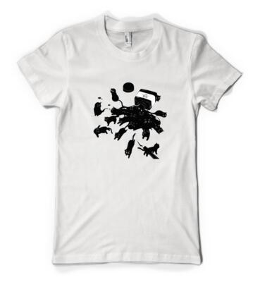 T-Shirt Tinte verschüttete Katzen Kätzchen Stift Kätzchen personalisiert Unisex Erwachsene