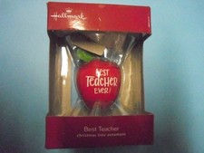 New  Hallmark Best Teacher Ever  Christmas Tree Ornament