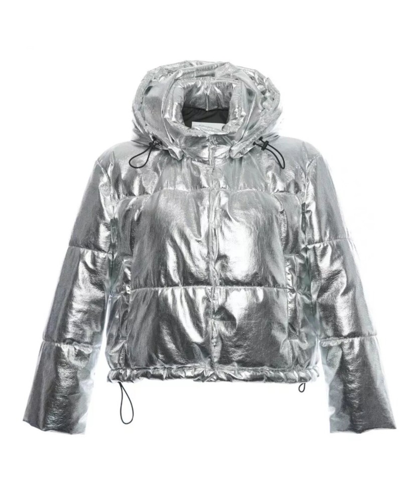 MSGM Silver Lunar Puffer Jacket