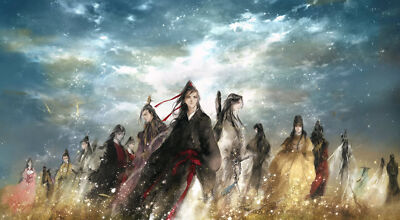 Anime wei wuxian jiang cheng lan huan and xichen  zhan Playmat Gaming Mat