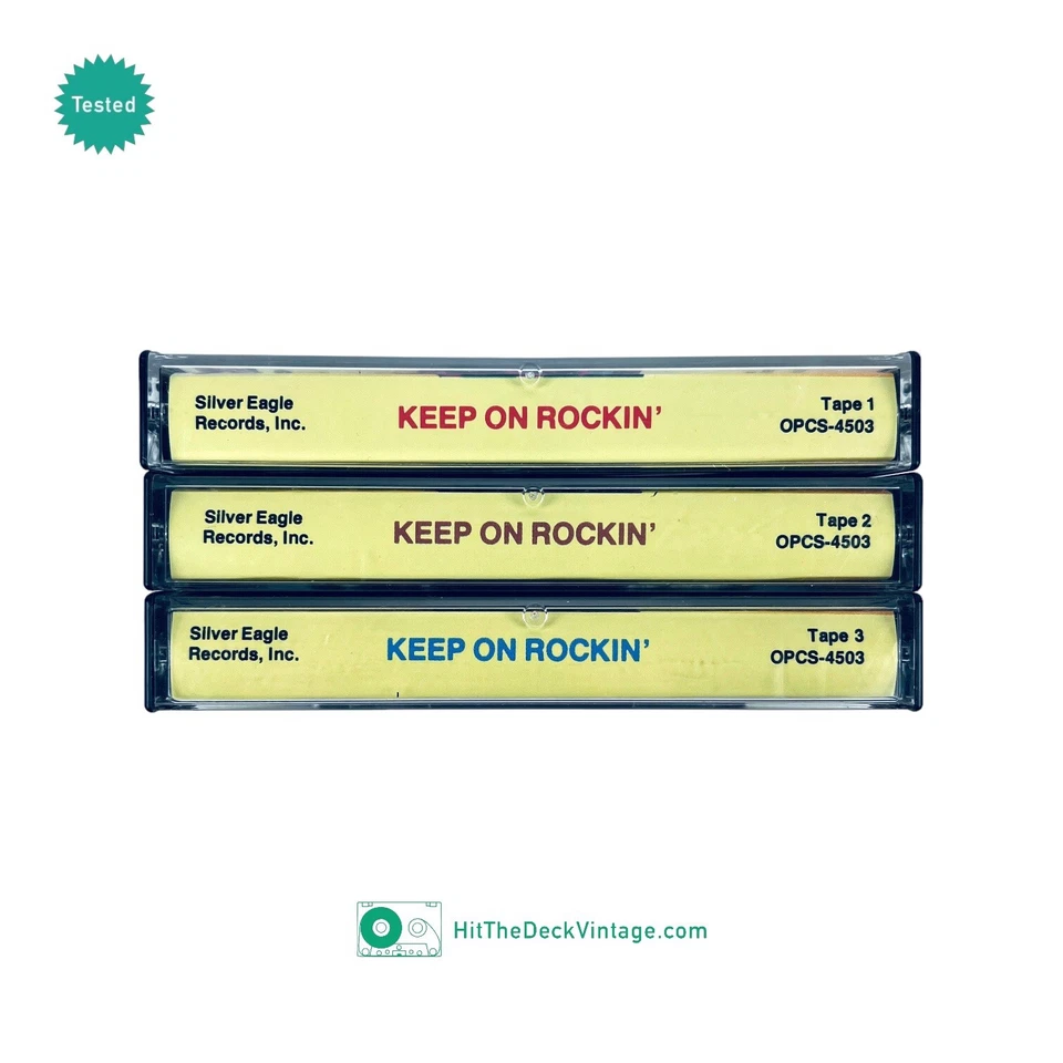 Keep On Rockin' Compilation Cassette Tapes 1986 (Vol 1, 2, 3) 60s Classic Rock - Image 3 of 4