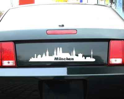 Autoaufkleber München Aufkleber Skyline  25 Farben 7 Größen Autosticker Sticker