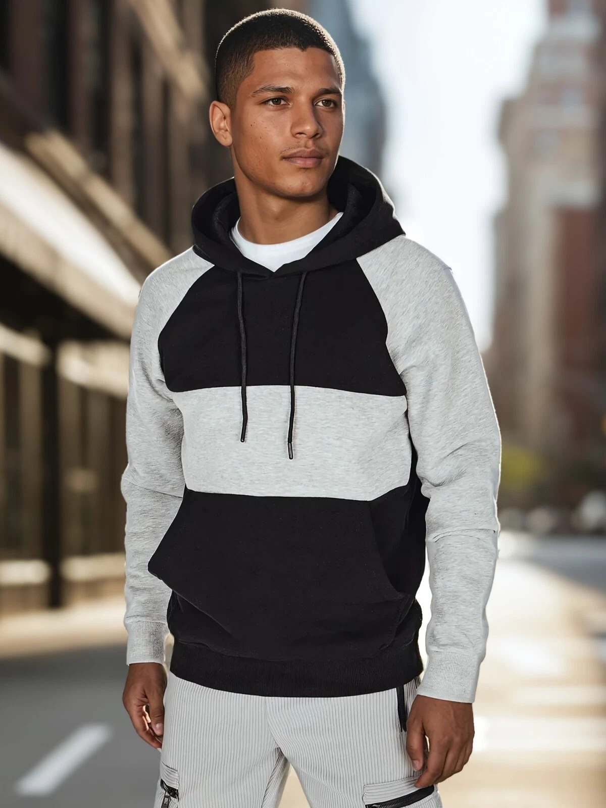 SACAI Felpa con cappuccio uomo pullover felpa con cappuccio a righe DSTREET M 2XL