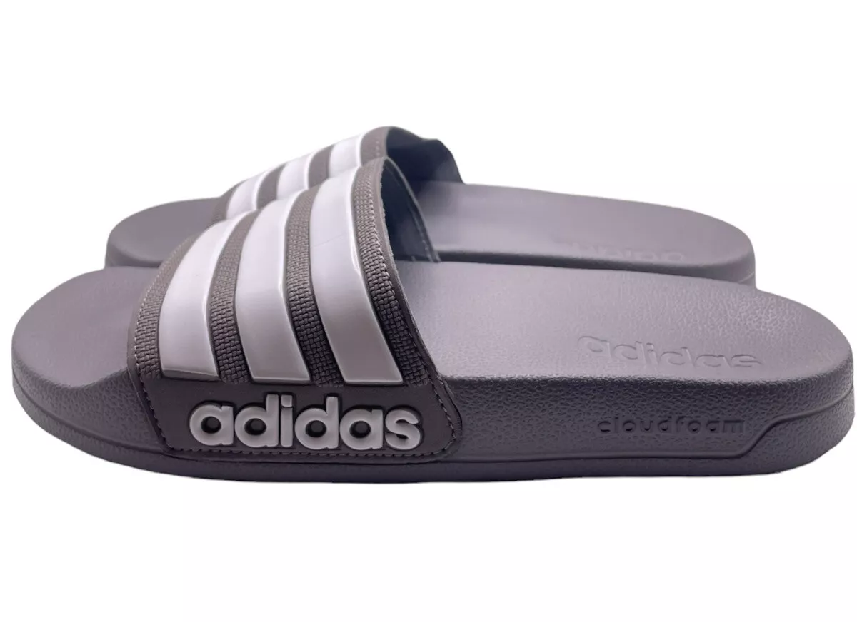 adidas Adilette Cloudfoam Men&#039;s size 6 Shower Grey / White Grey (B42212 | eBay