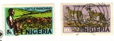 Nigeria #294, 297 used Cattle, Cheetah