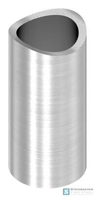 Edelstahl Distanzhülse, Länge: 40mm für Rohr 42,4mm, V2A | STEINBACHER©