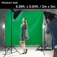6.56 x 9.85ft Green Backdrop Stand Kit w/Carrying Bag for Photo Video Studio