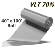 Uncut New 40"x100FT 2 Ply Black VLT 70% Car Window Tint Film Roll