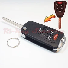 New Flip Key Modified Case Shell For Chrysler Dodge Jeep Remote Key 6 Buttons 2C