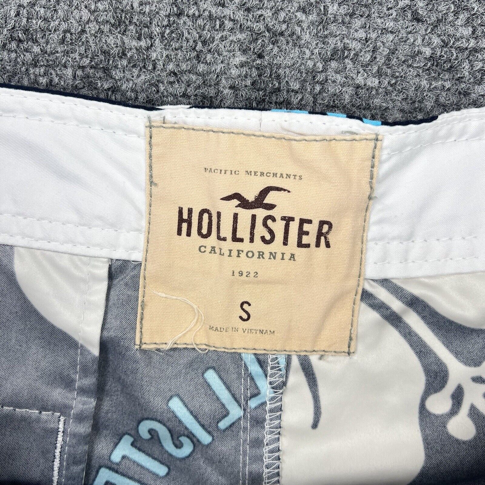 Hollister Board Shorts Men's Small Blue White Flo… - image 4