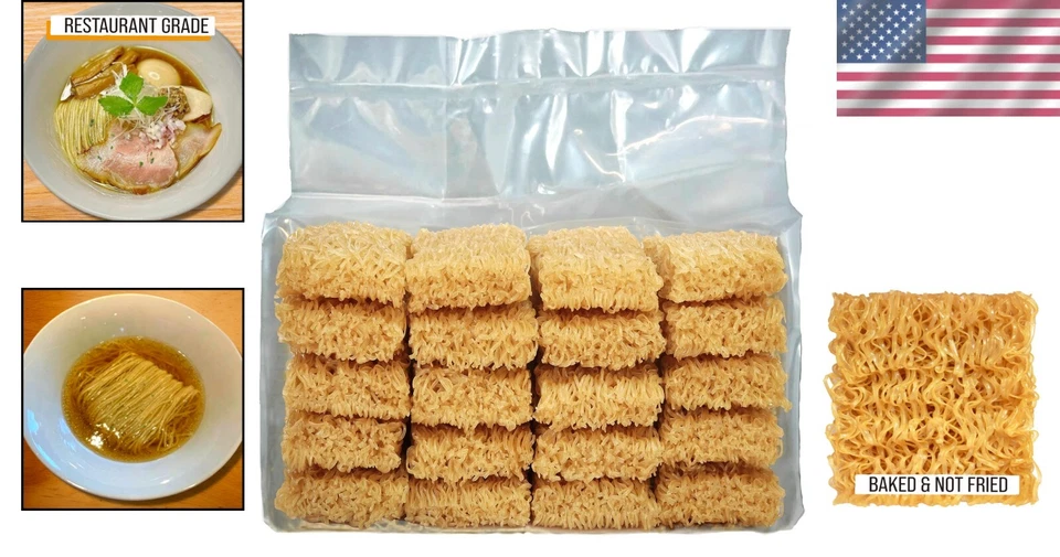 Gluten-Free Ramen Noodles Bulk Pack - 48 Plain Brown Rice Noodles, Low Sodium - Image 2 of 4