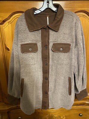 Free People Womens Ruby Brown Shacket New 