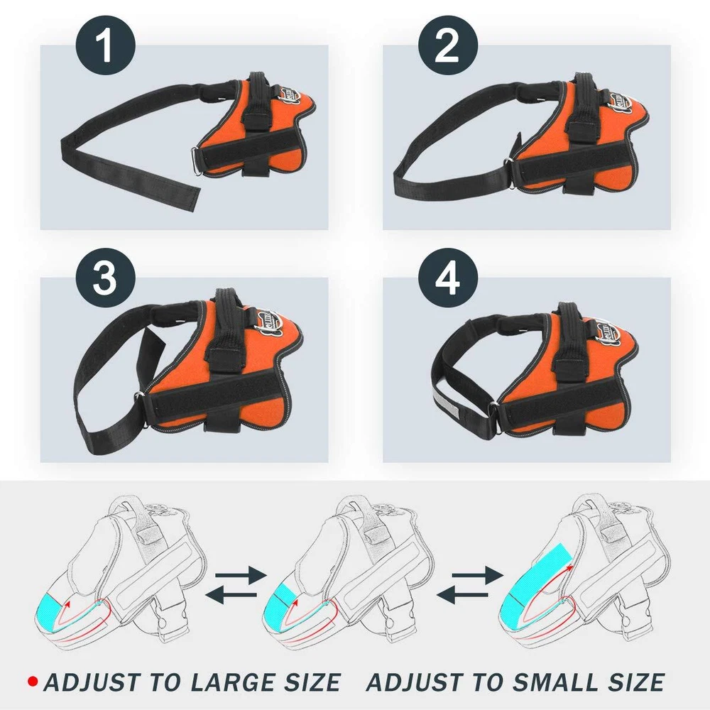 Dog Harness, No-Pull Reflective Dog Vest, Breathable Adjustable Pet Harness w... Dog Harness, No-Pull Reflective Dog Vest, Breathable Adjustable Pet Harness w...