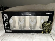 RARE Star Trek Romulan Ale Glasses x4 thinkgeek