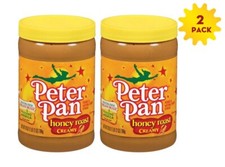 Peter Pan Honey Roast Creamy Peanut and Natural Honey Spread, 16.3 Oz  2pk 
