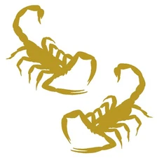 Scorpion Sticker - 2 Pack Scorpio Decal - Choose Color Size