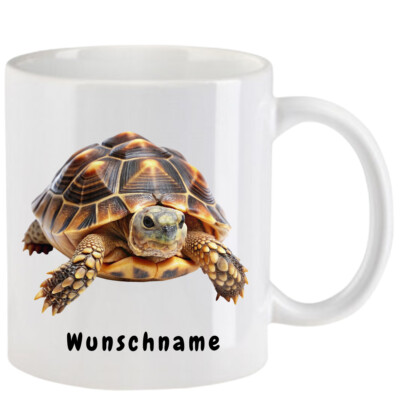 Tasse mit Schildkröte   - mit oder ohne Wunschname - 10 Motive