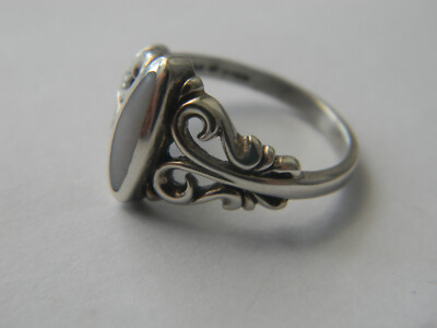 Vintage KBN Kabana Sterling Silver Filigree MOP Mother of Pearl