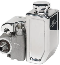 BILLET SPECIALTIES POWER STEERING RESERVOIR FOR TRU TRAC & V-TRAC,BOLT-ON,POLISH